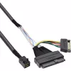 InLine kabel połączeniowy U.2, SSD z U.2 (SFF-8639) na SFF-8643 + zasilanie, 0,5 m