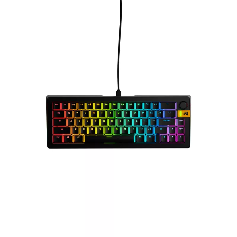 Glorious Gaming GMMK 3 HE 65% Prebuilt Wired Czarny - US, Wired, USB, Mechanical, QWERTY, RGB LED, Czarny