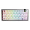 Klawiatura mechaniczna GLORIOUS GMMK 3 PRO 75% Prebuilt Wireless, USB + RF + Bluetooth, QWERTY, Srebrna
