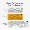 Klawiatura mechaniczna GLORIOUS GMMK 3 PRO 75% Prebuilt Wireless, USB + RF + Bluetooth, QWERTY, Srebrna
