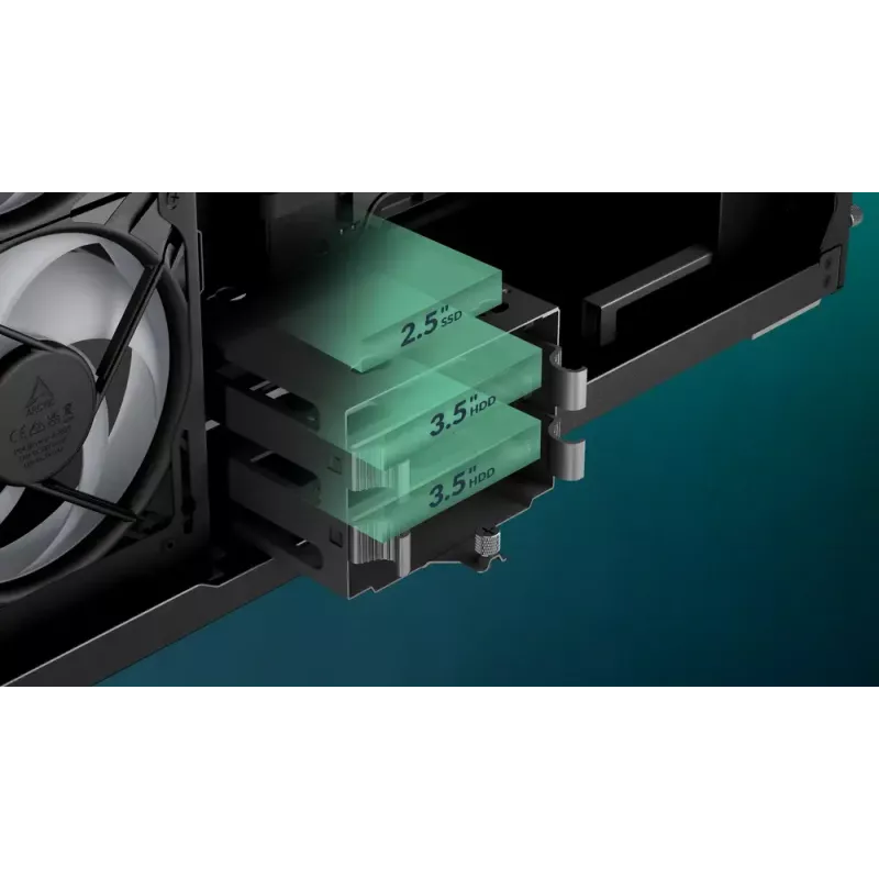 ARCTIC Xtender VG (Black) Premium E-ATX PC Case z pionowym montażem GPU