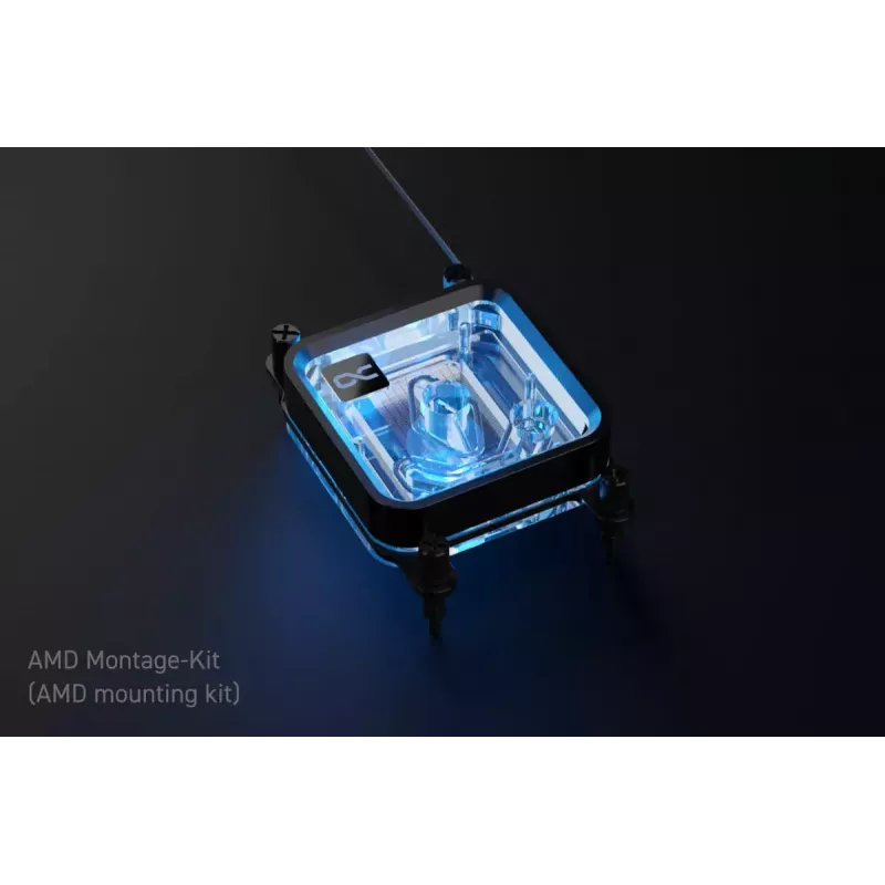 Blok wodny Alphacool Core 1 LT Aurora Acrylic miedź Nickel Czarny Transparent