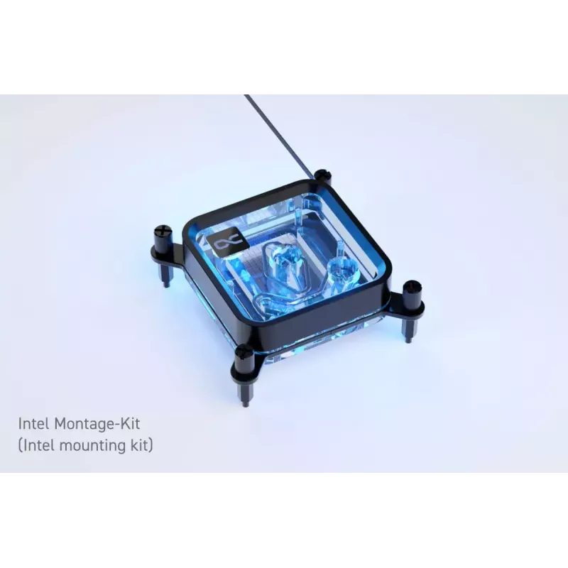 Blok wodny Alphacool Core 1 LT Aurora Acrylic miedź Nickel Czarny Transparent