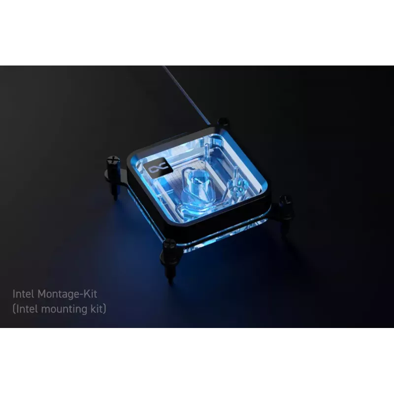 Blok wodny Alphacool Core 1 LT Aurora Acrylic miedź Nickel Czarny Transparent