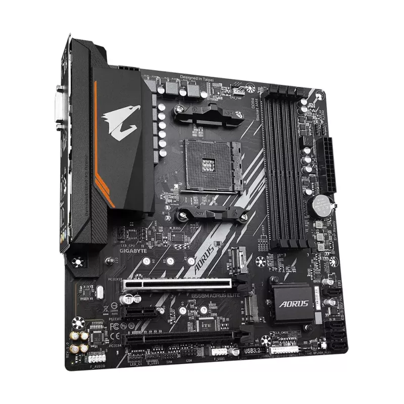 Płyta główna GIGABYTE B550M AORUS ELITE micro ATX, AMD B550, Socket AM4, 4x DIMM DDR4, 128GB, 2x M.2, 4x SATA III