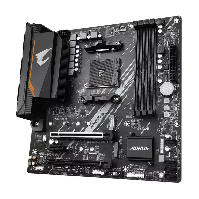 Płyta główna GIGABYTE B550M AORUS ELITE micro ATX, AMD B550, Socket AM4, 4x DIMM DDR4, 128GB, 2x M.2, 4x SATA III
