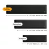 Podpórka pod nadgarstki GLORIOUS materiałowa 100 mm czarna do klawiatur — GLO-KB-ACC-WR-CLTH-100-BLK