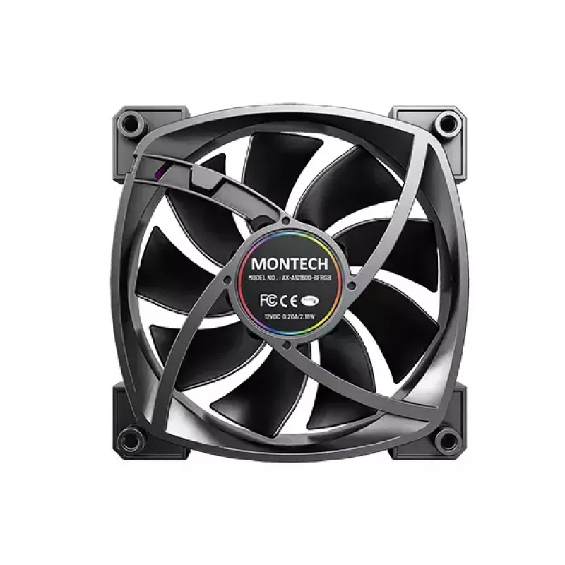 Moduł wentylatora Montech AX120 PWM 120mm 12V Czarny 3-pin 4-pin