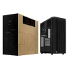 Obudowa PC ASUS ProArt PA401 Wood TG PWM Tower Czarny — ATX, hartowane szkło, 2 wentylatory przednie 160 mm, USB-C, obsługa GPU 31,5 cm