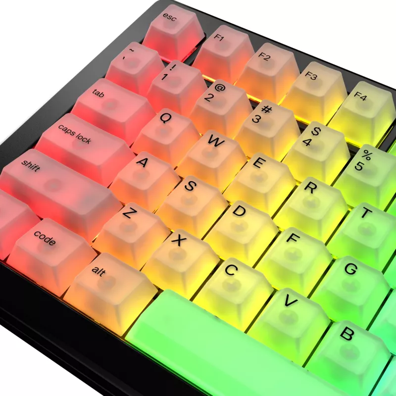 Keycaps GLORIOUS Polychroma V2 RGB US layout — zestaw wymienny do klawiatur mechanicznych
