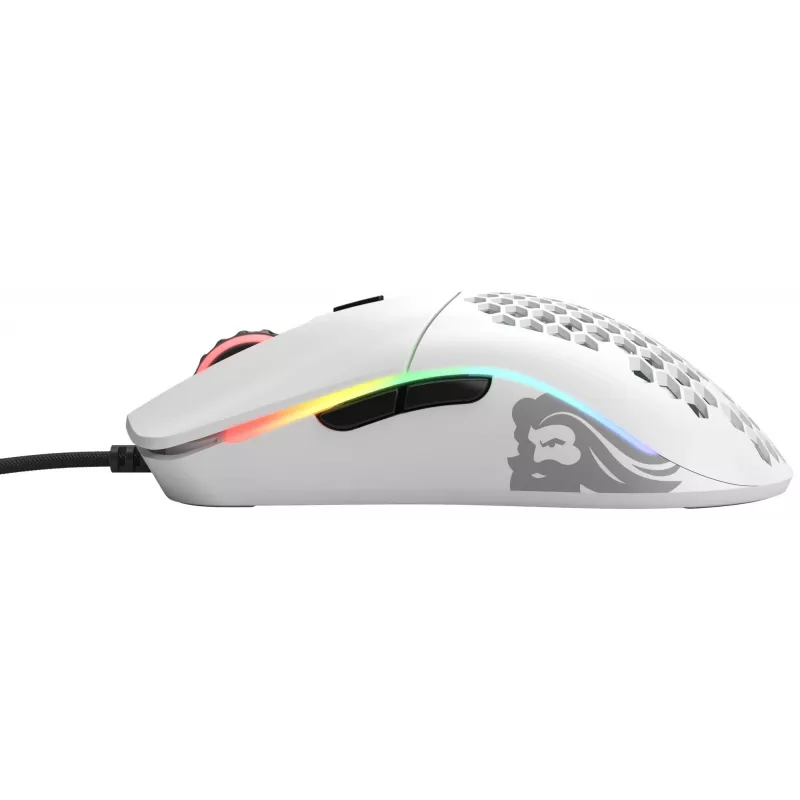 Mysz Glorious Gaming Model O- Regularna (Biała), dla praworęcznych, optyczna, USB Typ-A, 3200 DPI, biała