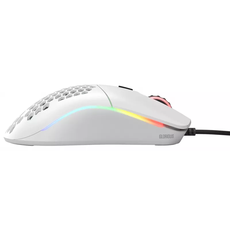 Mysz Glorious Gaming Model O- Regularna (Biała), dla praworęcznych, optyczna, USB Typ-A, 3200 DPI, biała