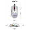 Mysz Glorious Gaming Model O- Regularna (Biała), dla praworęcznych, optyczna, USB Typ-A, 3200 DPI, biała