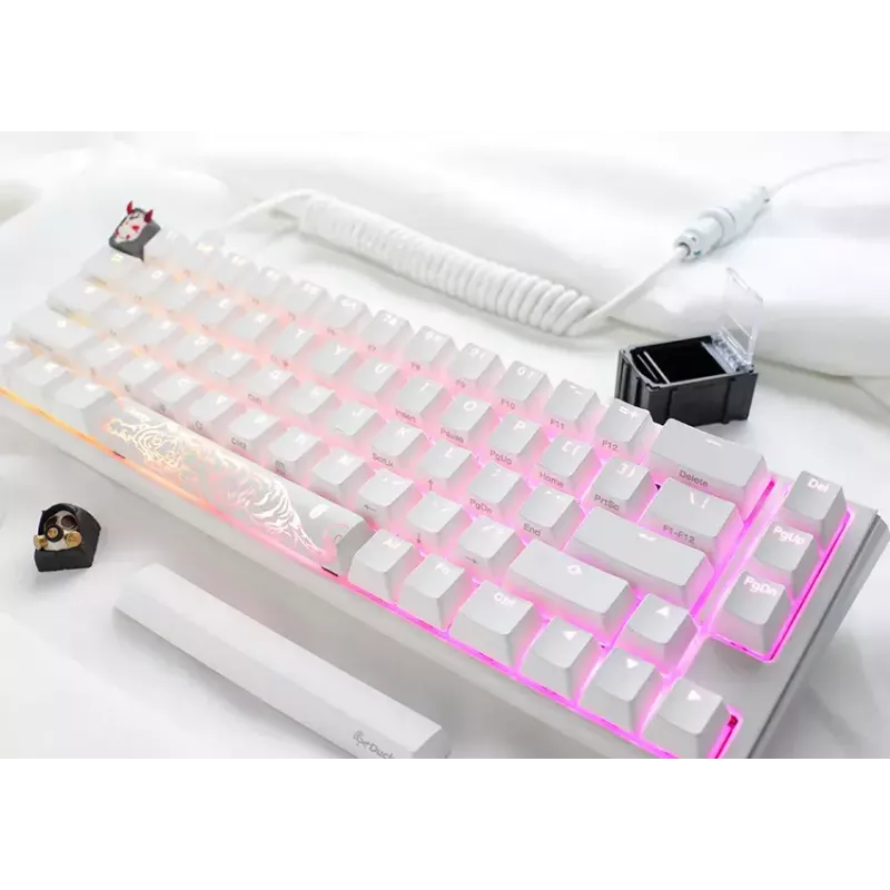 Klawiatura Ducky One 3 Classic Pure biały SF Gaming USB Mechaniczna 67 Klawiszy RGB