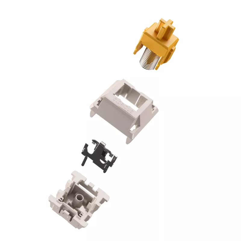 Przełączniki mechaniczne do klawiatury GLORIOUS Glorious Panda Tactile – 36 sztuk, poliwęglanowe, półprzezroczysty żółty