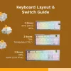 Przełączniki mechaniczne do klawiatury GLORIOUS Glorious Panda Tactile – 36 sztuk, poliwęglanowe, półprzezroczysty żółty