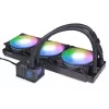 Zestaw chłodzenia cieczą All-in-one Alphacool 13074 — wentylatory 120 mm, 3 wentylatory, 2500 RPM, rurki 40 cm, miedziany radiator, wielokolorowe LED, czarny