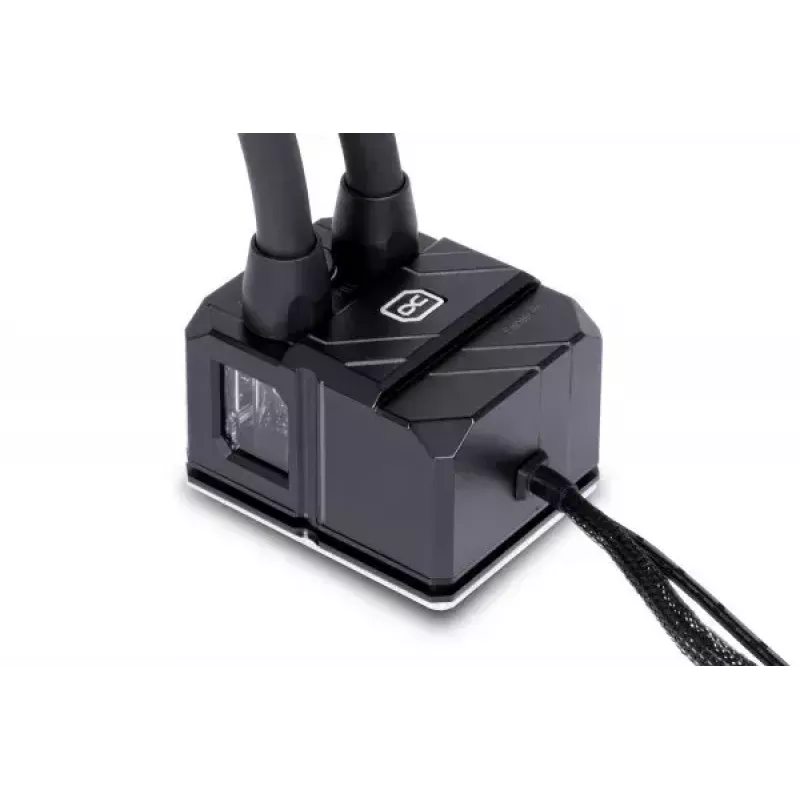 Zestaw chłodzenia cieczą All-in-one Alphacool 13074 — wentylatory 120 mm, 3 wentylatory, 2500 RPM, rurki 40 cm, miedziany radiator, wielokolorowe LED, czarny