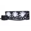 Zestaw chłodzenia cieczą All-in-one Alphacool 13074 — wentylatory 120 mm, 3 wentylatory, 2500 RPM, rurki 40 cm, miedziany radiator, wielokolorowe LED, czarny