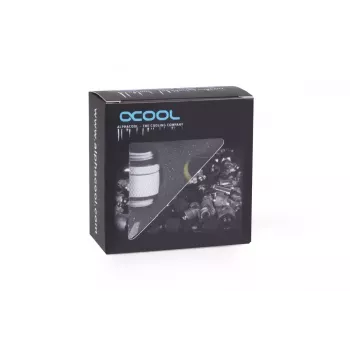 Złączka do węża Alphacool 17489 Mosiądz Biała Głębokość 22 mm Średnica 1,8 cm