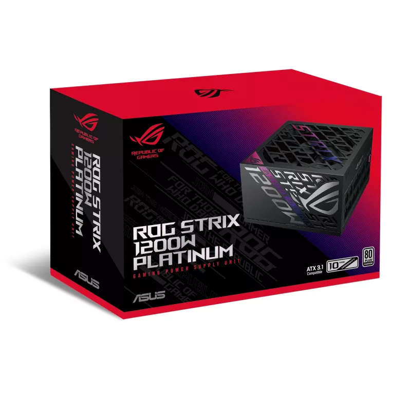 ASUS ROG -STRIX-1200P-GAMING zasilacz 1200 W 20+4 pin ATX ATX Czarny