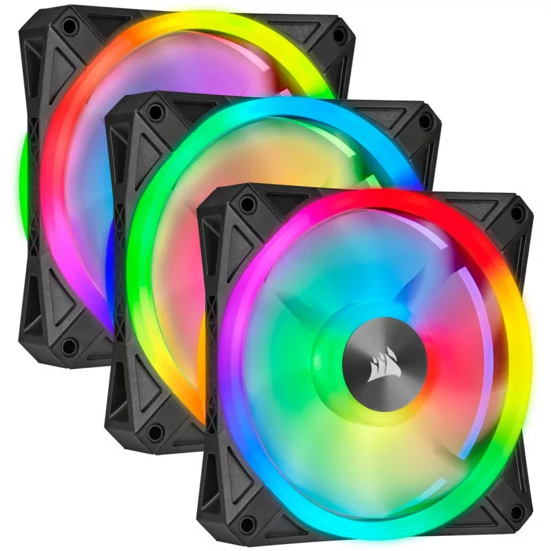 CORSAIR Icue Ql140 RGB 140mm Pwm Dual Fan Kit Z Lighting Node Core