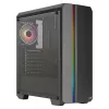 Aerocool GENESISV2BK Obudowa PC ATX, panel przedni LED, wentylator ARGB 12 cm, czarna