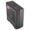 Aerocool GENESISV2BK Obudowa PC ATX, panel przedni LED, wentylator ARGB 12 cm, czarna