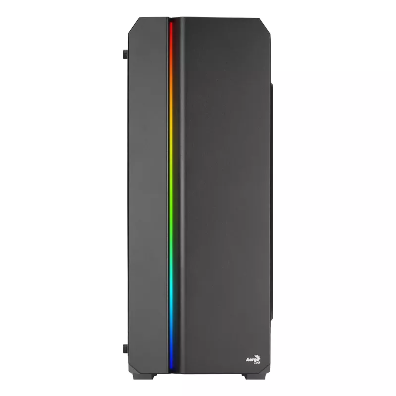 Aerocool GENESISV2BK Obudowa PC ATX, panel przedni LED, wentylator ARGB 12 cm, czarna