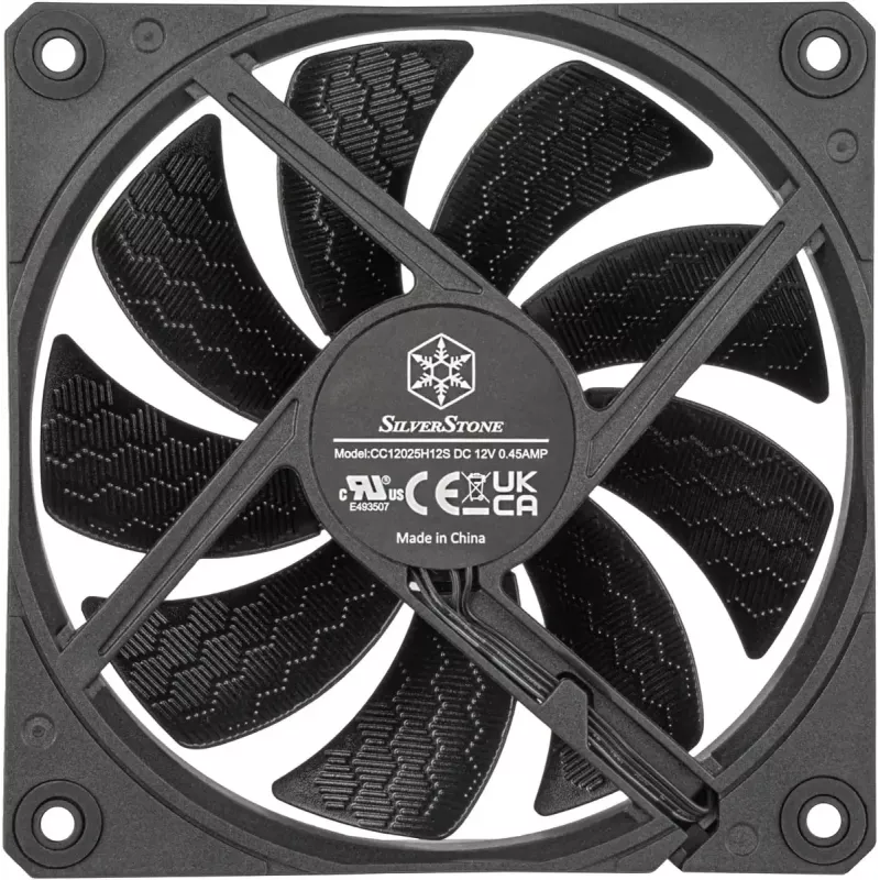 Wentylator obudowy SILVERSTONE SST-SF120B 120mm czarny — wentylator chłodzący 120 mm do obudowy PC
