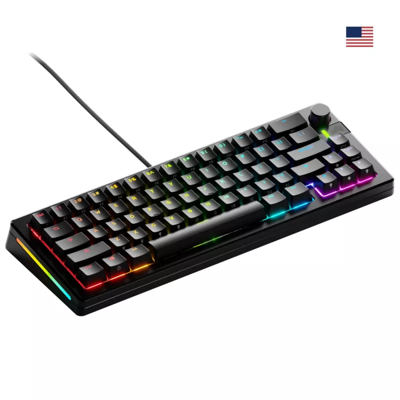 Klawiatura mechaniczna GLORIOUS GMMK 3 PRO 65% Prebuilt przewodowa USB, QWERTY, RGB, czarna