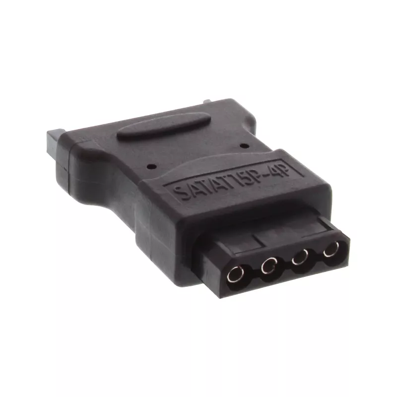 InLine SATA Power Adapter 1 Molex 4 Pin męski / 15 Pin SATA żeński