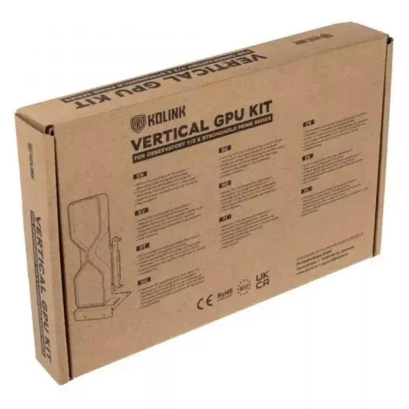 Vertical GPU mounting kit Kolink KL-VERTKIT — Kompatybilny with Midi Tower, steel and TPE, 0.23 m kabel