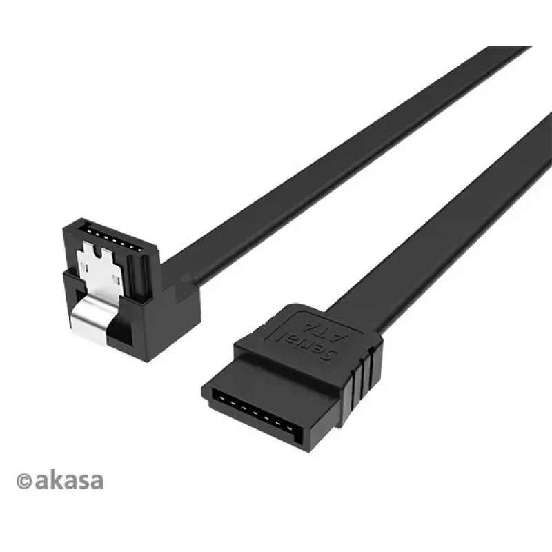 Wewnętrzny kabel danych SATA Akasa Proslim, złącze 90°, 100 cm