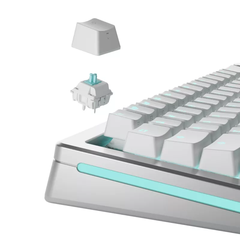 Przełączniki klawiaturowe GLORIOUS Lynx Linear Mechanical Switches — 36 szt., poliwęglan, półprzezroczysty cyjan