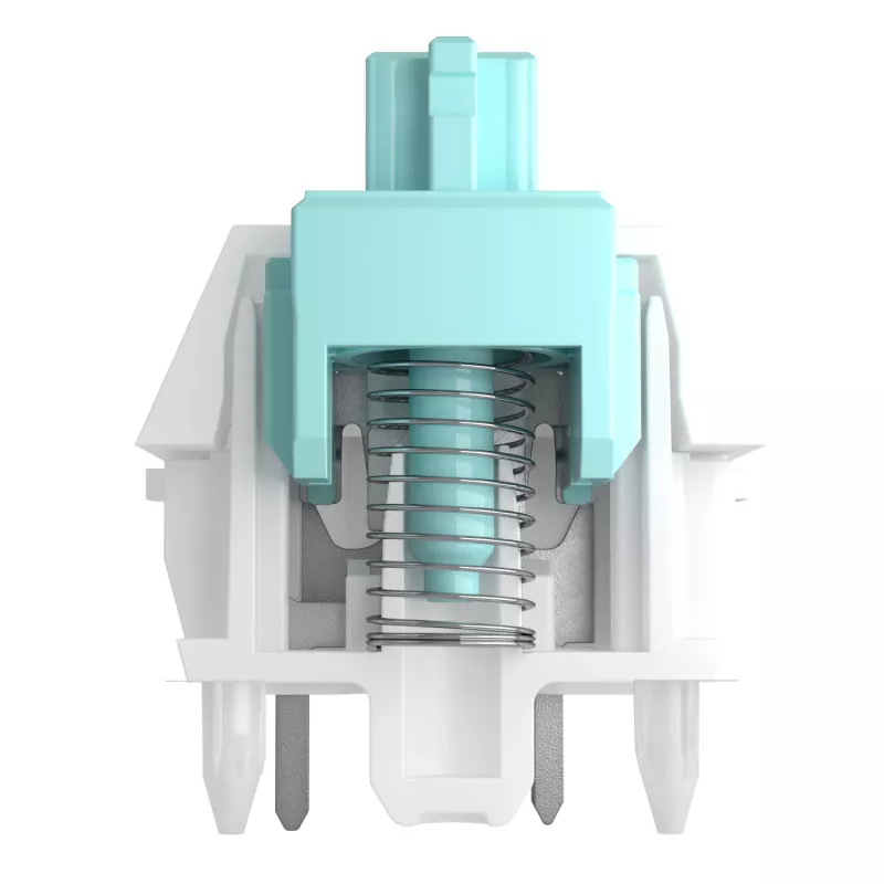 Przełączniki klawiaturowe GLORIOUS Lynx Linear Mechanical Switches — 36 szt., poliwęglan, półprzezroczysty cyjan