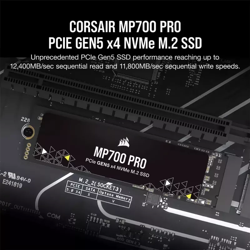 Dysk SSD 2 TB CORSAIR M.2 PCI-E NVMe Gen5 MP700 PRO retail
