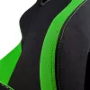 Fotel gamingowy Nitro Concepts S300 — siedzisko z tkaniny, regulowana wysokość 128–140 cm, szerokość oparcia 56 cm, czarny/zielony