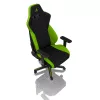Fotel gamingowy Nitro Concepts S300 — siedzisko z tkaniny, regulowana wysokość 128–140 cm, szerokość oparcia 56 cm, czarny/zielony