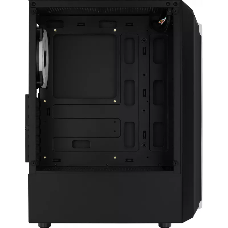 Obudowa PC AEROCOOL Bionic Midi Tower — ATX, hartowane szkło, wnęki 3,5“x2 / 2,5”x4, do 297 mm GPU, 158 mm CPU cooler, niebieski LED