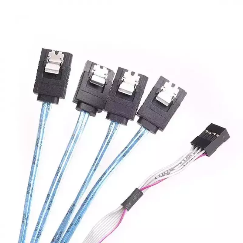 Kabel Silverstone CPS05 0,5 m Mini-SAS SFF-8643 na SATA 7-Pin