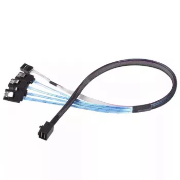 Kabel Silverstone CPS05 0,5 m Mini-SAS SFF-8643 na SATA 7-Pin