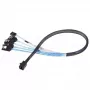 Kabel Silverstone CPS05 0,5 m Mini-SAS SFF-8643 na SATA 7-Pin