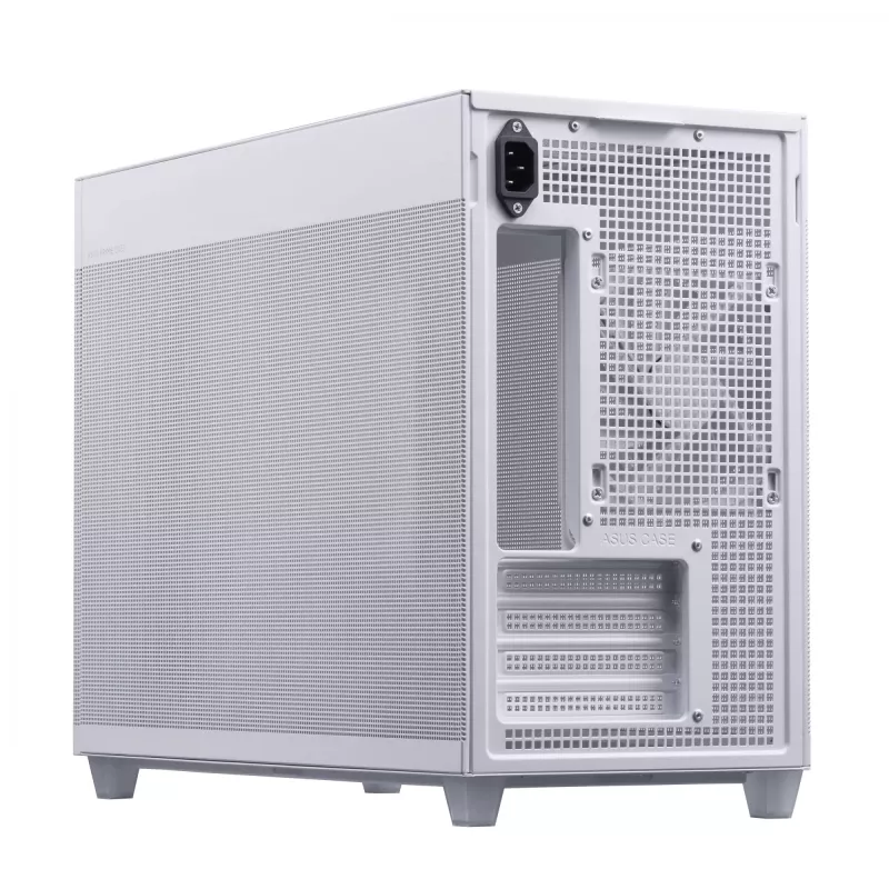Obudowa PC ASUS Prime AP201 MicroATX Mini Tower Biała — obsługa microATX, GPU do 338 mm, 3×3.5 inch + 1×2.5 inch napędy, USB-A 3.2 Gen1×2, USB-C 3.2 Gen2×1