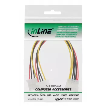 InLine Wewnętrzny kabel zasilający Y 1x 5.25 cala Molex / 2x 5.25 cala Molex 0.20 m