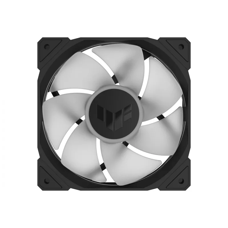 Wentylator obudowy ASUS TUF Gaming TR120 ARGB, 120 mm, PWM, 1800–2200 obr./min, 76,3 CFM, 2,75 mmH₂O, łożysko hydrauliczne, czarny