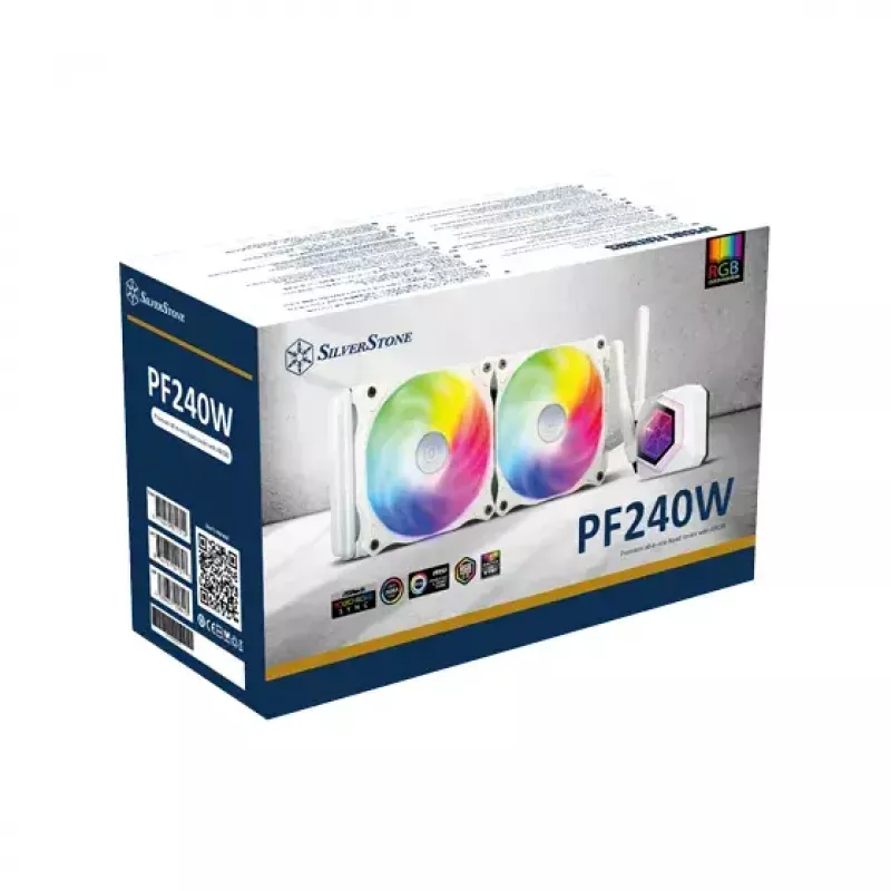 Chłodzenie cieczą typu all-in-one Silverstone SST-PF240W-ARGB-V2 12 cm białe