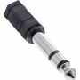 Adapter audio InLine 6,3 mm męski / 3,5 mm żeński stereo, gniazdo jack 3,5 mm, jack 3,5 mm F, czarny