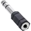 Adapter audio InLine 6,3 mm męski / 3,5 mm żeński stereo, gniazdo jack 3,5 mm, jack 3,5 mm F, czarny