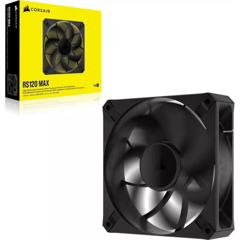 Wentylator Corsair RS120 MAX 12 cm Czarny 2000 RPM 4.2 mmH2O